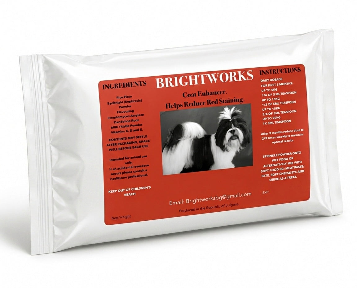 Brightworks Red/Tear Stain Remover Powder for Dogs – Chicken Liver | Natural Daily Supplement – 100g